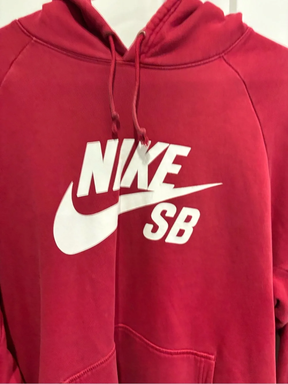 Nike Red SB Logo Pullover Hoodie
